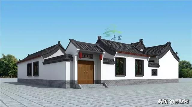 一層四合院別墅設計圖，別致的格局，時代感非常強