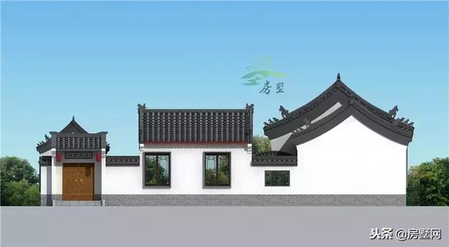 一層四合院別墅設計圖，別致的格局，時代感非常強