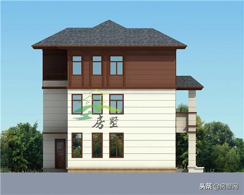 農村中式別墅設計圖，外觀造型古樸大方，色彩清新淡雅