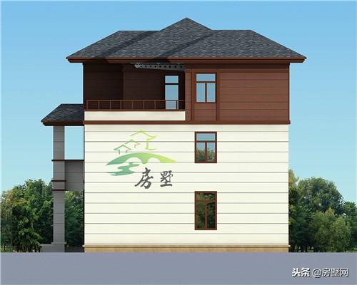 農村中式別墅設計圖，外觀造型古樸大方，色彩清新淡雅