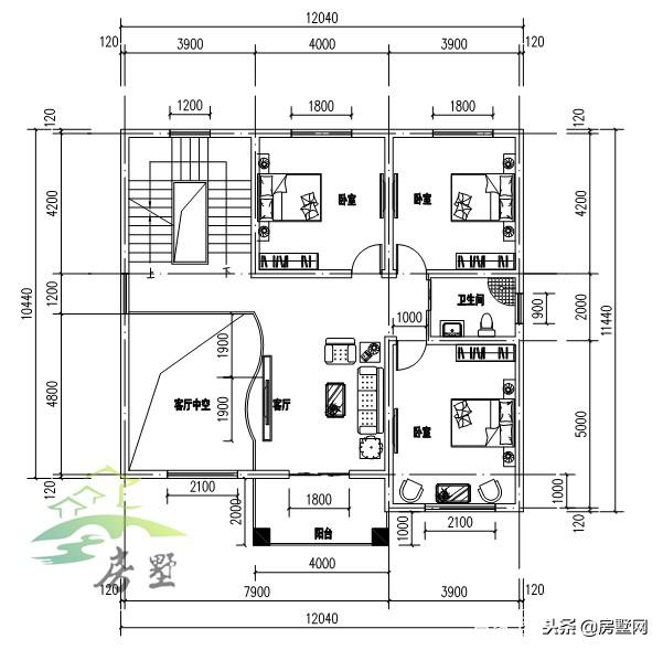 三層豪華歐式別墅設計圖，宮廷似的舒適度，符合現代農村的潮流