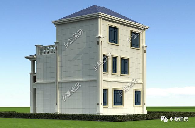 占地94平的三層農村別墅設計圖，霸氣又時尚，漂亮又舒適