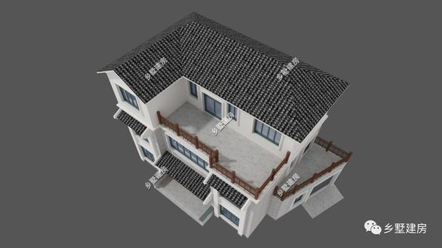 帶車庫的三層別墅設(shè)計圖，采光好，美觀實用