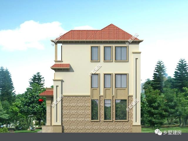 很贊的一款占地面積140平的三層別墅設計圖，滿滿的華麗麗豪宅既視感