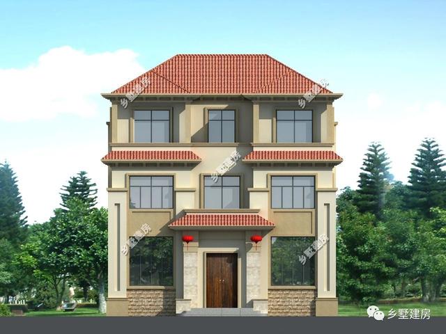 很贊的一款占地面積140平的三層別墅設計圖，滿滿的華麗麗豪宅既視感