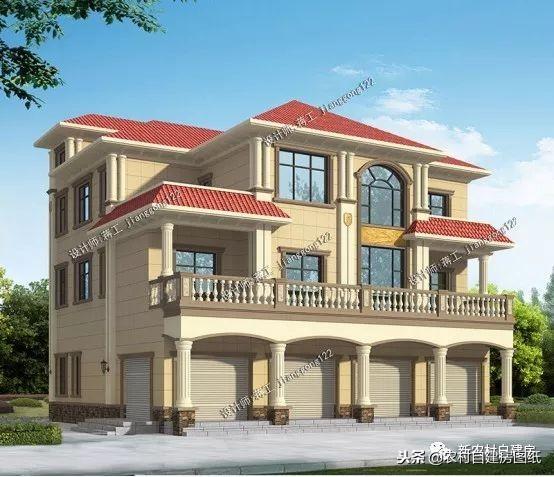 5款三層農村建房別墅設計圖，豪華大氣，外觀經典，三代不過時