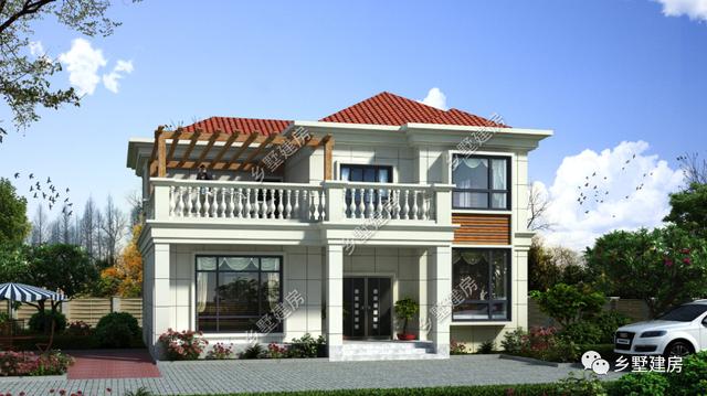 農(nóng)村二層別墅設(shè)計(jì)圖，戶型合理、外觀簡潔大氣，適合農(nóng)村建造