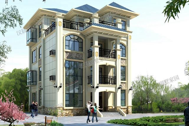 10X13.2米四層農村別墅設計圖，住起來比城里商品房要舒服多了