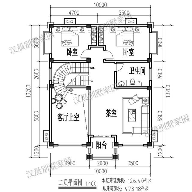 10X13.2米四層農村別墅設計圖，住起來比城里商品房要舒服多了