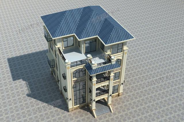 10X13.2米四層農村別墅設計圖，住起來比城里商品房要舒服多了