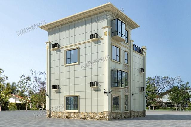 10X13.2米四層農村別墅設計圖，住起來比城里商品房要舒服多了