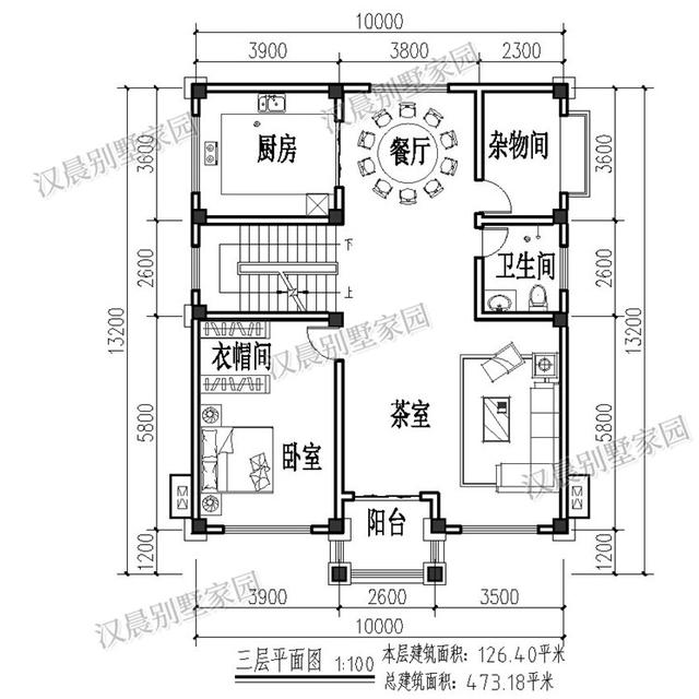 10X13.2米四層農村別墅設計圖，住起來比城里商品房要舒服多了