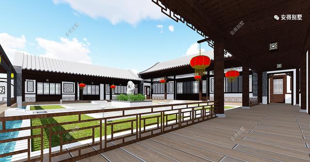 農村自建鋼結構四合院別墅設計圖，建一棟是幾代人的福音