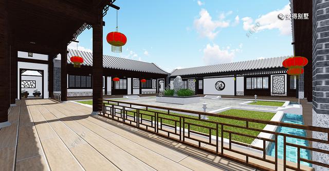 農村自建鋼結構四合院別墅設計圖，建一棟是幾代人的福音