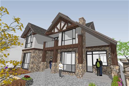 農村美式二層別墅設計圖，簡單樸素，戶型合理