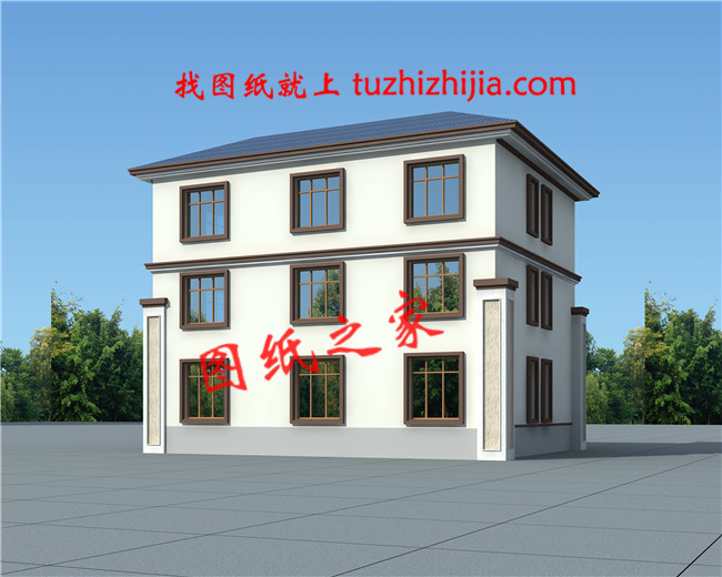 新中式農村50萬三層別墅款式,占地面積150平米左右