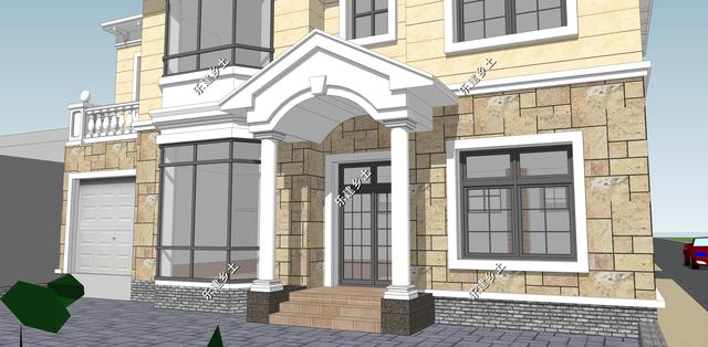 二層歐式別墅設(shè)計(jì)圖，浪漫典雅，簡潔溫馨，房屋整體舒適又美觀