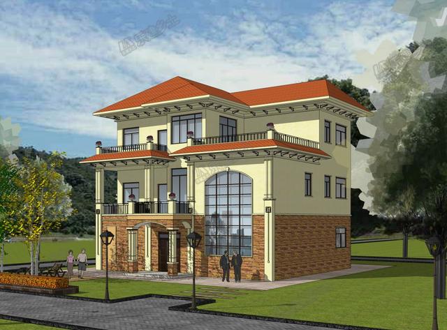 三層歐式別墅設(shè)計(jì)圖，既有恢弘大氣的外觀，又有清新自然的質(zhì)感