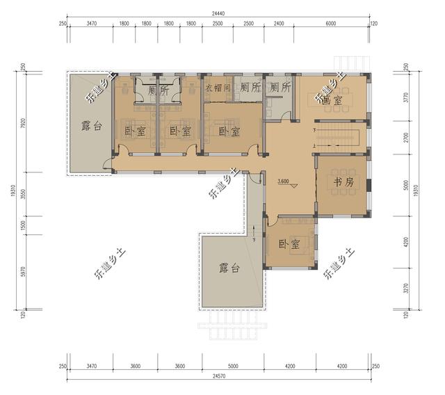 現代風格別墅設計圖，簡約時尚，干凈利落，顯現清新自然氛圍