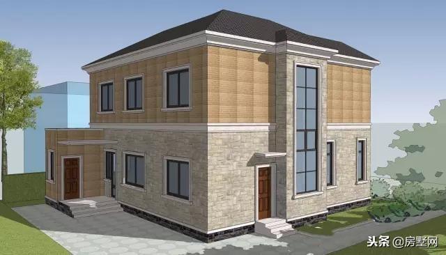 簡約二層別墅設計圖，簡約淡雅，占地不大，戶型緊湊居住舒適