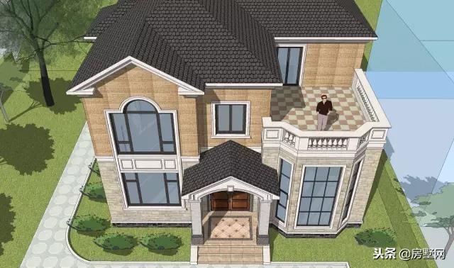 簡約二層別墅設計圖，簡約淡雅，占地不大，戶型緊湊居住舒適