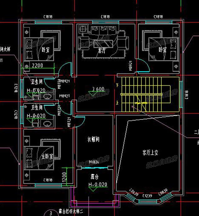 二層農(nóng)村自建房設(shè)計(jì)圖，戶型功能設(shè)計(jì)合理，實(shí)用性較強(qiáng)，非常適合農(nóng)村自建房