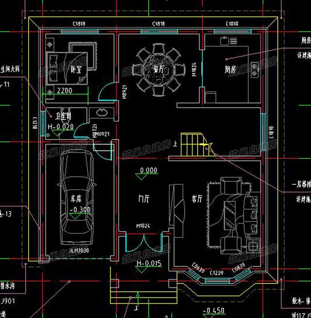 二層農(nóng)村自建房設(shè)計(jì)圖，戶型功能設(shè)計(jì)合理，實(shí)用性較強(qiáng)，非常適合農(nóng)村自建房