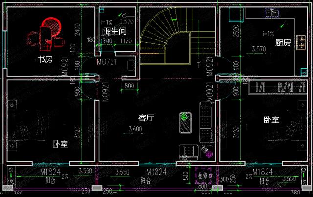 帶商鋪二層平屋頂自建房設計圖，商住兩用，最大限度滿足生活需求