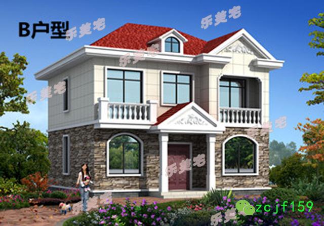 農村二層自建別墅設計圖，精致典雅，戶型簡單合理