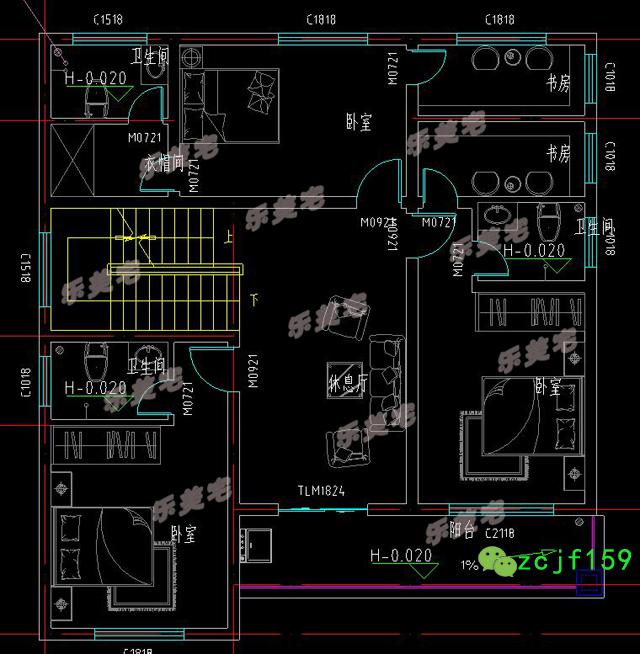 簡單易建二層平屋頂自建房住宅設計效果圖，符合農村生活習慣