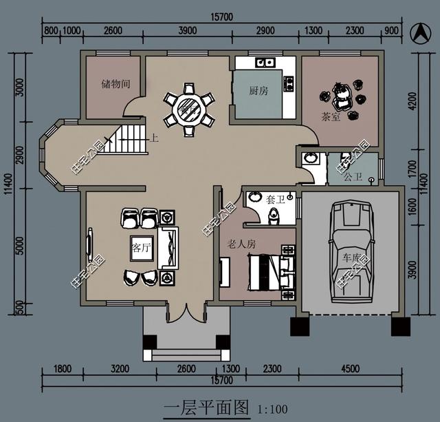 占地125平米農村別墅設計圖，大氣的外觀配上實用的布局