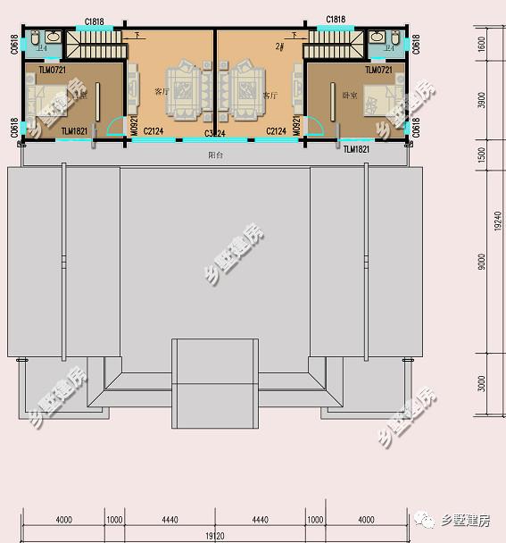 經濟實惠的中式四合院別墅設計圖，簡潔、耐看