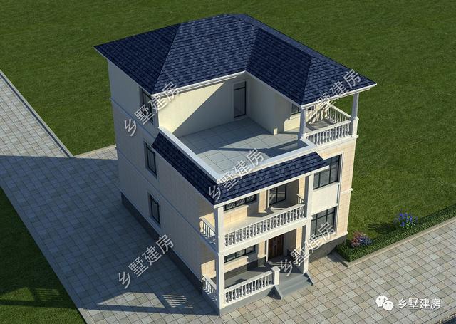 現代風格農村三層別墅設計圖，人人都贊嘆：這真是太漂亮了！