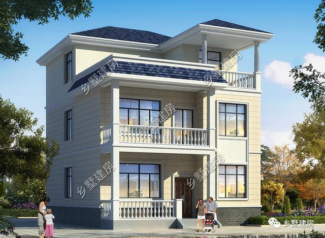 現代風格農村三層別墅設計圖，人人都贊嘆：這真是太漂亮了！