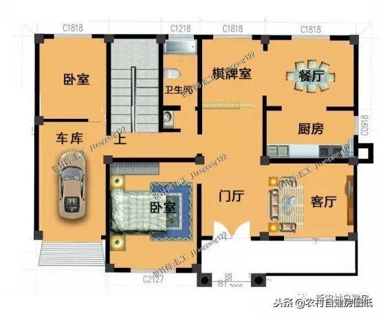 12款帶車庫的農村別墅設計圖紙，每一款都很大氣實用