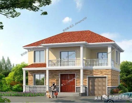 12款帶車庫的農村別墅設計圖紙，每一款都很大氣實用