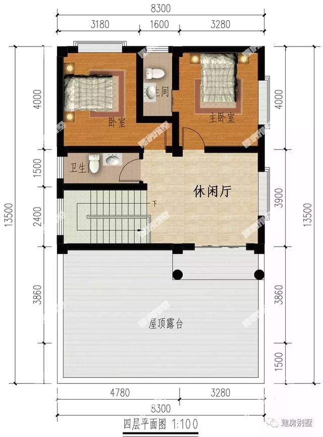 兩棟四層農(nóng)村自建房設(shè)計圖，外觀精致，戶型合理