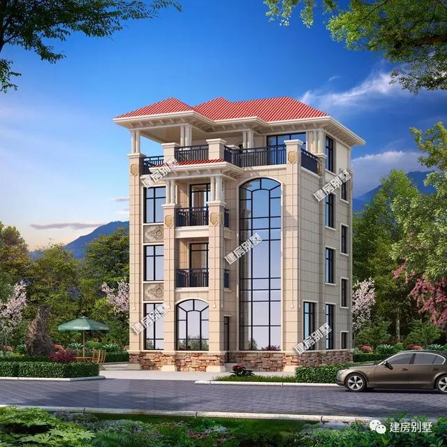 兩棟四層農(nóng)村自建房設(shè)計圖，外觀精致，戶型合理