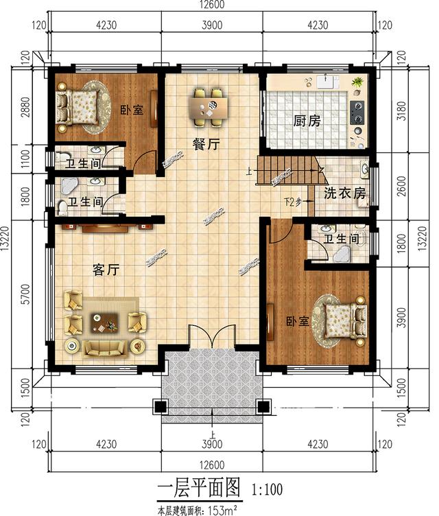這款三層中式別墅，非常的接地氣，戶型方正大氣帶來大大的生活享受