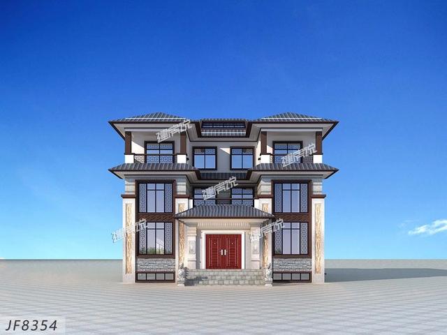 新中式別墅設(shè)計圖，大氣恢弘、氣派非凡，難得的一款豪華好戶型