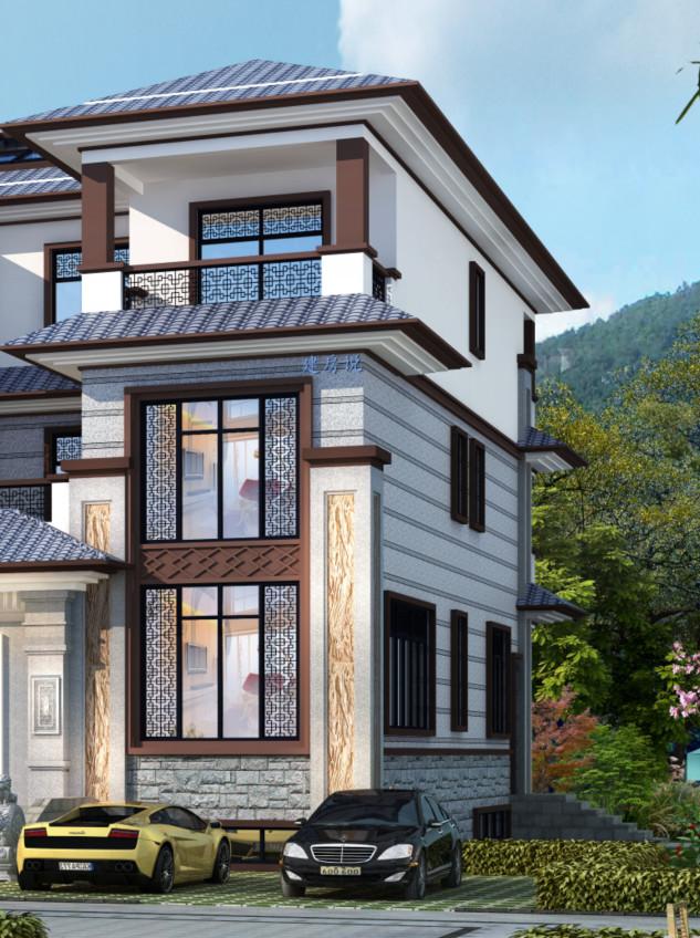 新中式別墅設(shè)計圖，大氣恢弘、氣派非凡，難得的一款豪華好戶型