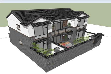 想建二層農村自建房，有這款新中式別墅設計圖就夠了