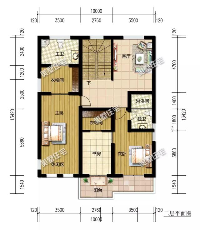10X13米二層別墅設計圖，外觀精美，居住舒適，享受平淡的幸福