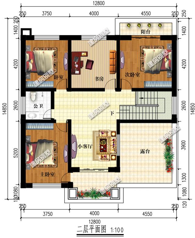 幾款兩層小別墅設計圖，戶型南北通透，35萬就搞定