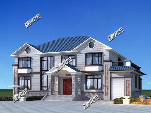 這款二層新中式別墅，外觀非常的漂亮，雖只有二層，卻一點不輸高層