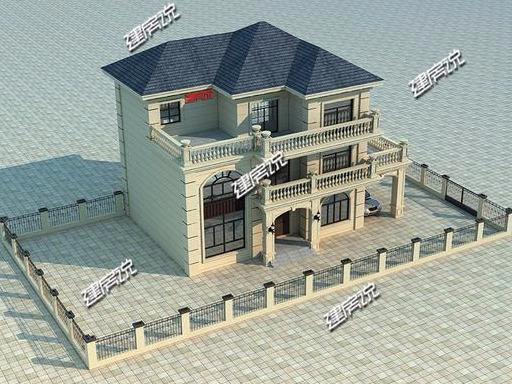 豪華大氣三層歐式別墅設(shè)計(jì)圖，多窗多露臺(tái)，室內(nèi)布局溫馨實(shí)用