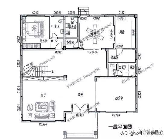 5款三層鄉(xiāng)村自建小別墅，框架結(jié)構(gòu)70年使用年限，三代都不過時