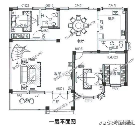 5款三層鄉(xiāng)村自建小別墅，框架結(jié)構(gòu)70年使用年限，三代都不過時
