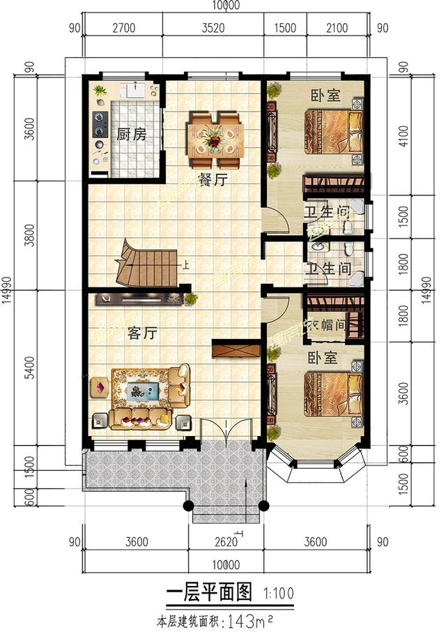 2層氣派別墅設計圖，花小錢蓋好房，沒人敢小看你