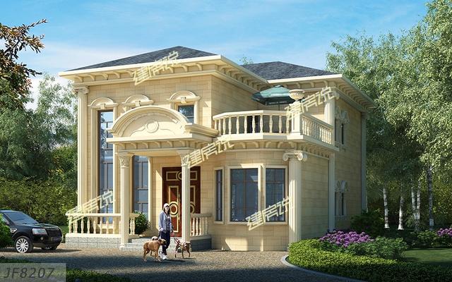 2層氣派別墅設計圖，花小錢蓋好房，沒人敢小看你